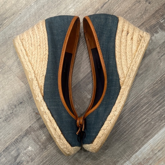 Coach Women's Blue and Brown Wedges - Picture 6 of 11